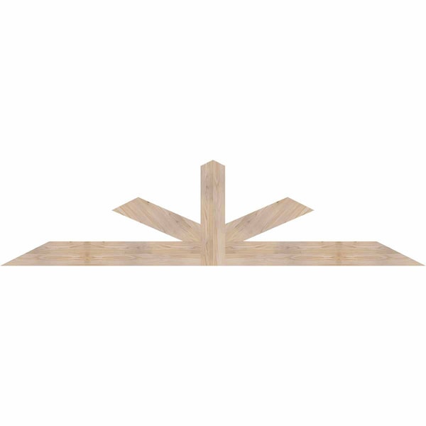 Ekena Millwork Saratoga Smooth Timber Gable Bracket, Douglas Fir, 96"W x 24"H x 1 1/2"D x 5 1/2"F, 6/12 Pitch GBW096X24X0206SAR00SDF - main
